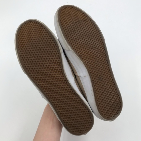 Vans Tan Canvas Classic Low Leather Laces Skate Shoes Size 10 - Picture 6 of 6